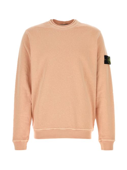 Felpa in cotone color rosa pesca Stone Island Stone Island | L1S156100034S0060V018E